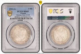 1911-A 3 Mk Breslau Univ J-108 MS65