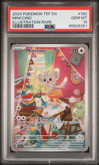 2024 Pokemontefen Temporal Forces Illustration Rare #182 Minccino front