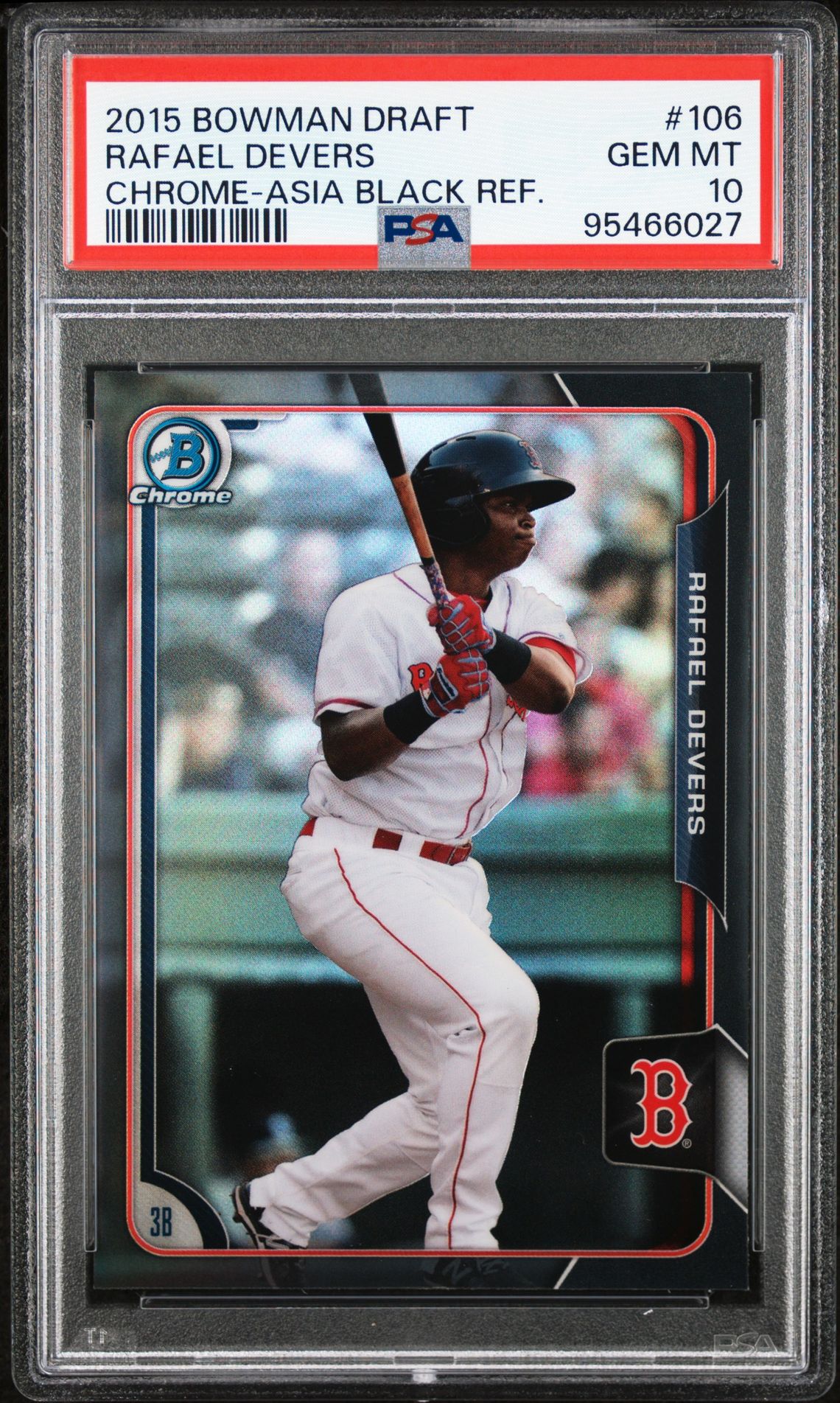 2015 Bowman BOWMAN DRAFT Black Refractor #106 Rafael Devers front