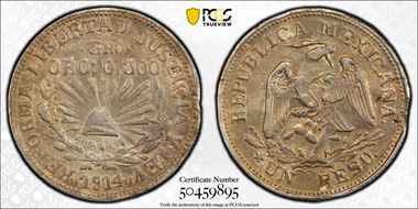1914-GRO Peso KM-641 AU50