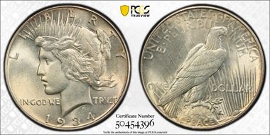 1934 $1 MS64