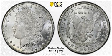 1880-CC $1 VAM 5 8/7 High 7 MS63