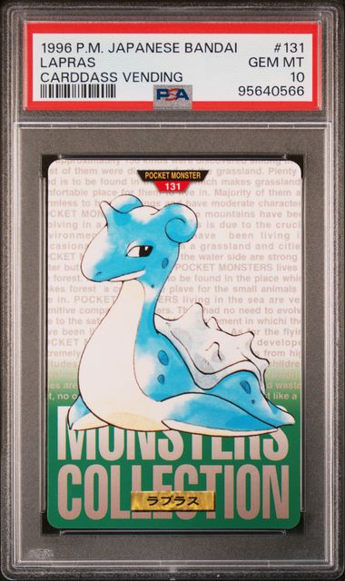 Lapras card PSA 10, cert 95640566
