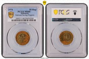 1974 10 Rup National Saving Program MS66