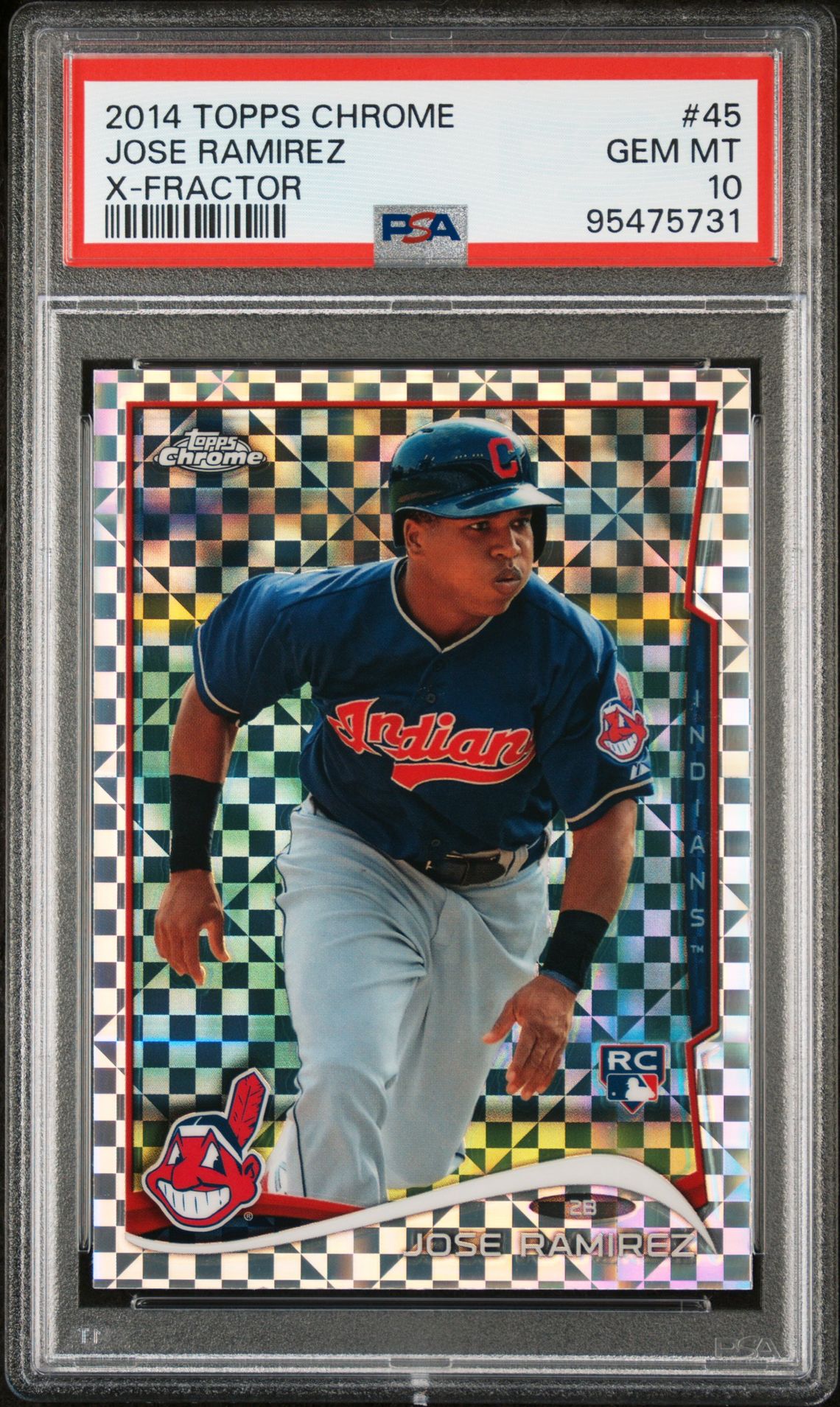2014 Topps TOPPS CHROME Xfractor #45 Jose Ramirez front