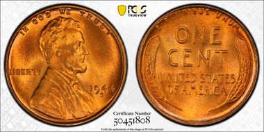 1944-D/D 1C RPM, FS-507 MS67RD