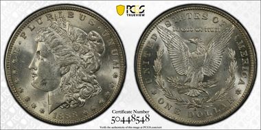 1888-O $1 VAM 15 Doubled Reverse MS62