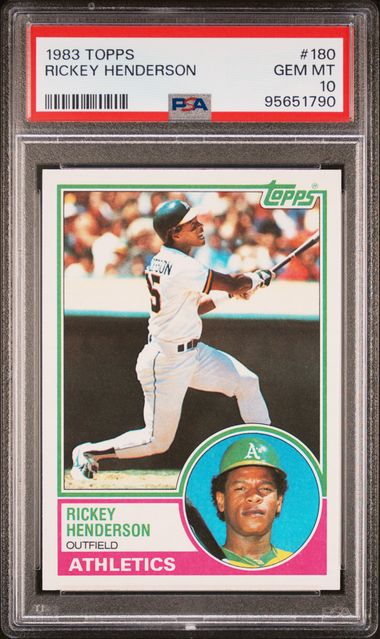 1983 Topps #180 Rickey Henderson front