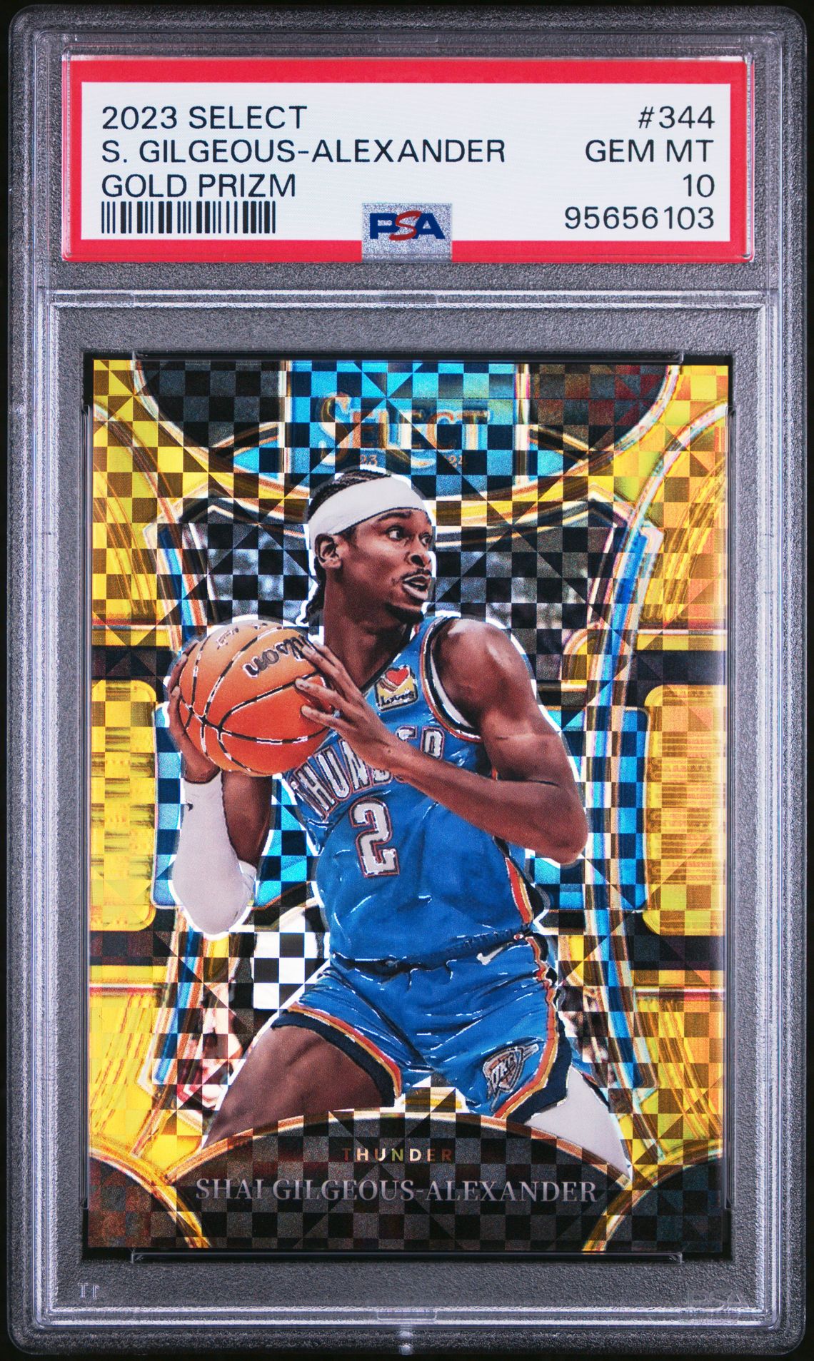 2023 Panini PANINI SELECT GOLD PRIZM #344 S. Gilgeous-Alexander front