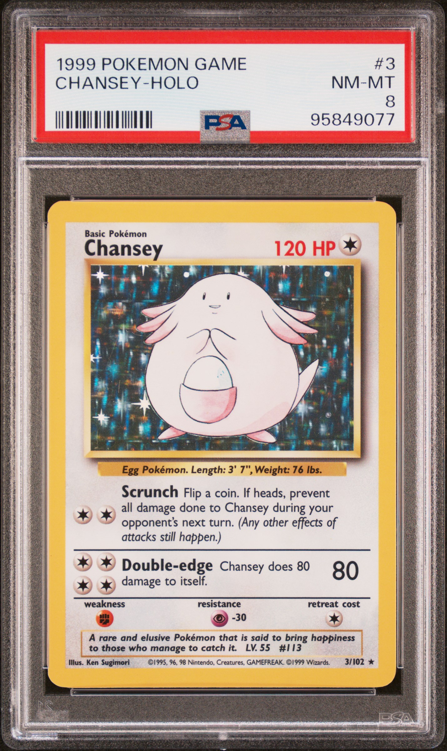 1999 #3 Chansey-Holo PSA 8 Game