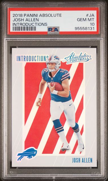 2018 Panini Absolute Introductions Josh Allen #Ja (Introductions) Gem Mt 10 front