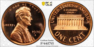 1970-S 1C Large Date PR69DCAM
