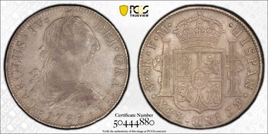 1789-Mo FM 8 R Calico-950 CAROLUS IV VF35
