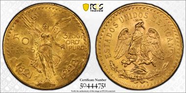 1922 50 Peso KM-481  Au MS62