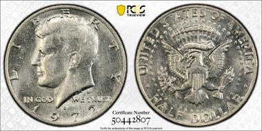 1972-D 50C No "FG" FS-901 AU55