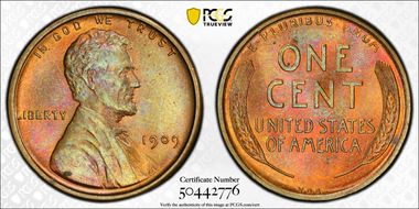 1909 1C Lincoln MS64RB