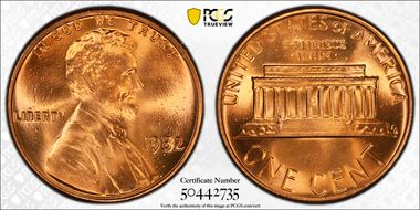 1982 1C Zinc Large Date MS68RD