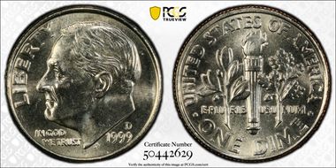 1999-D 10C MS66FB