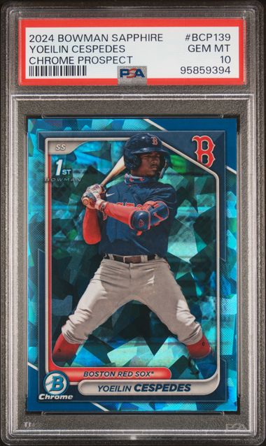 2024 Bowman Bowman Sapphire #BCP139 Yoeilin Cespedes front