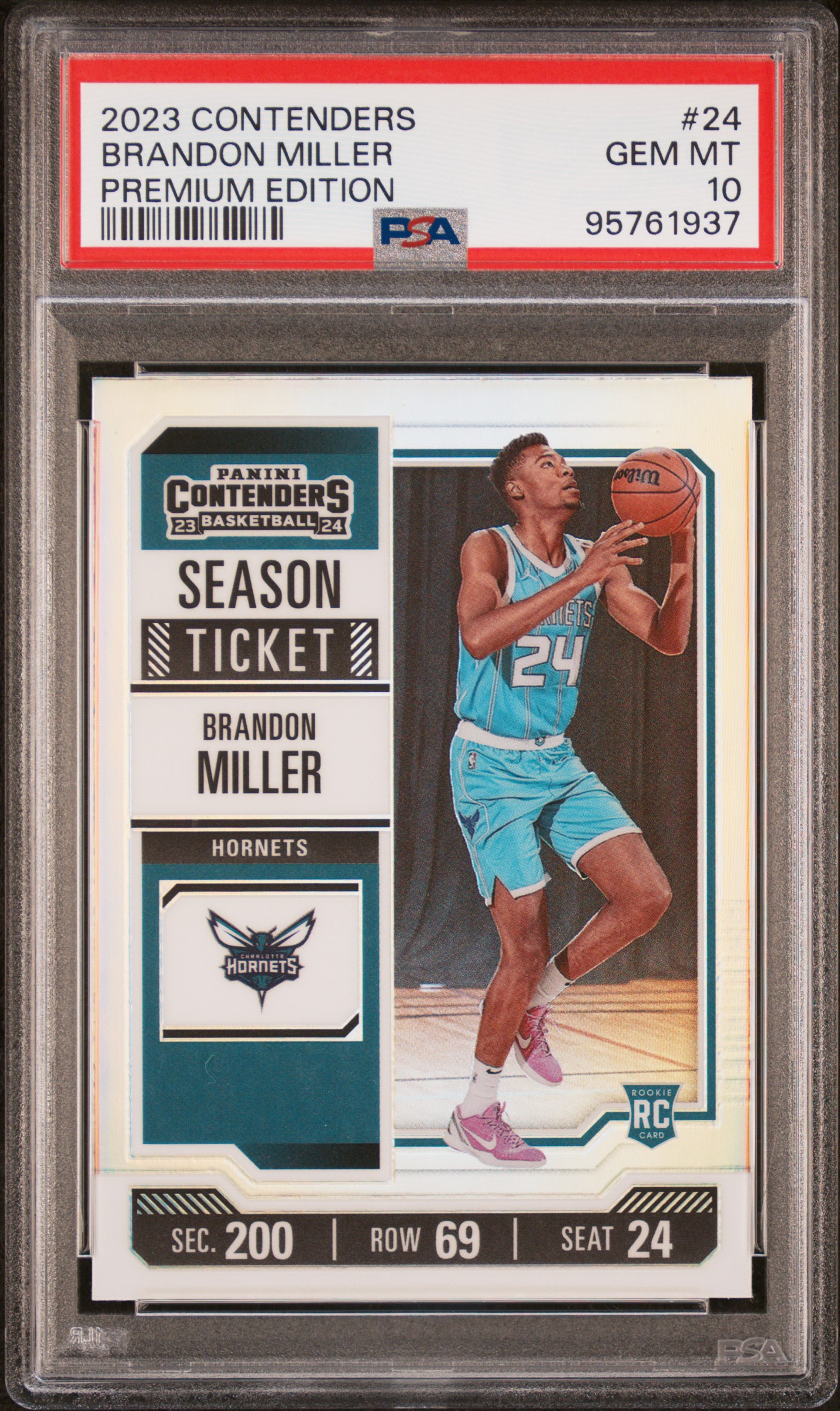 2023 #24 Brandon Miller PSA 10 Panini Contenders