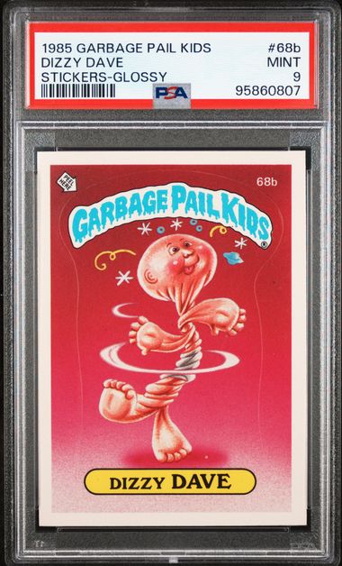 1985 Topps Garbage Pail Kids GLOSSY #68B Dizzy Dave front