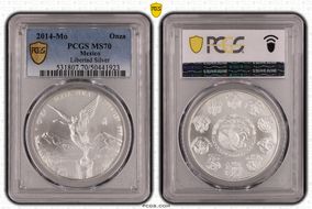 2014-Mo Onza Libertad Ag MS70