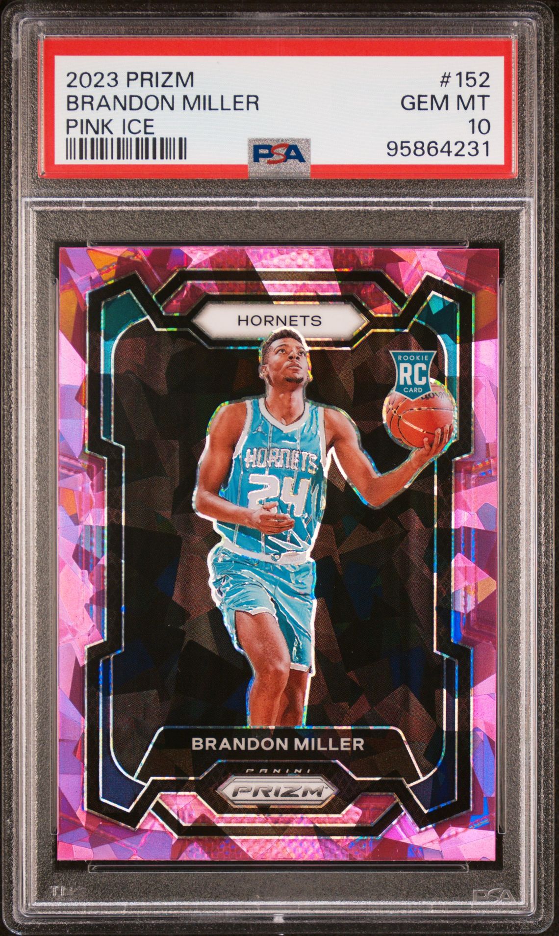 2023 Panini PANINI PRIZM PINK ICE #152 Brandon Miller front