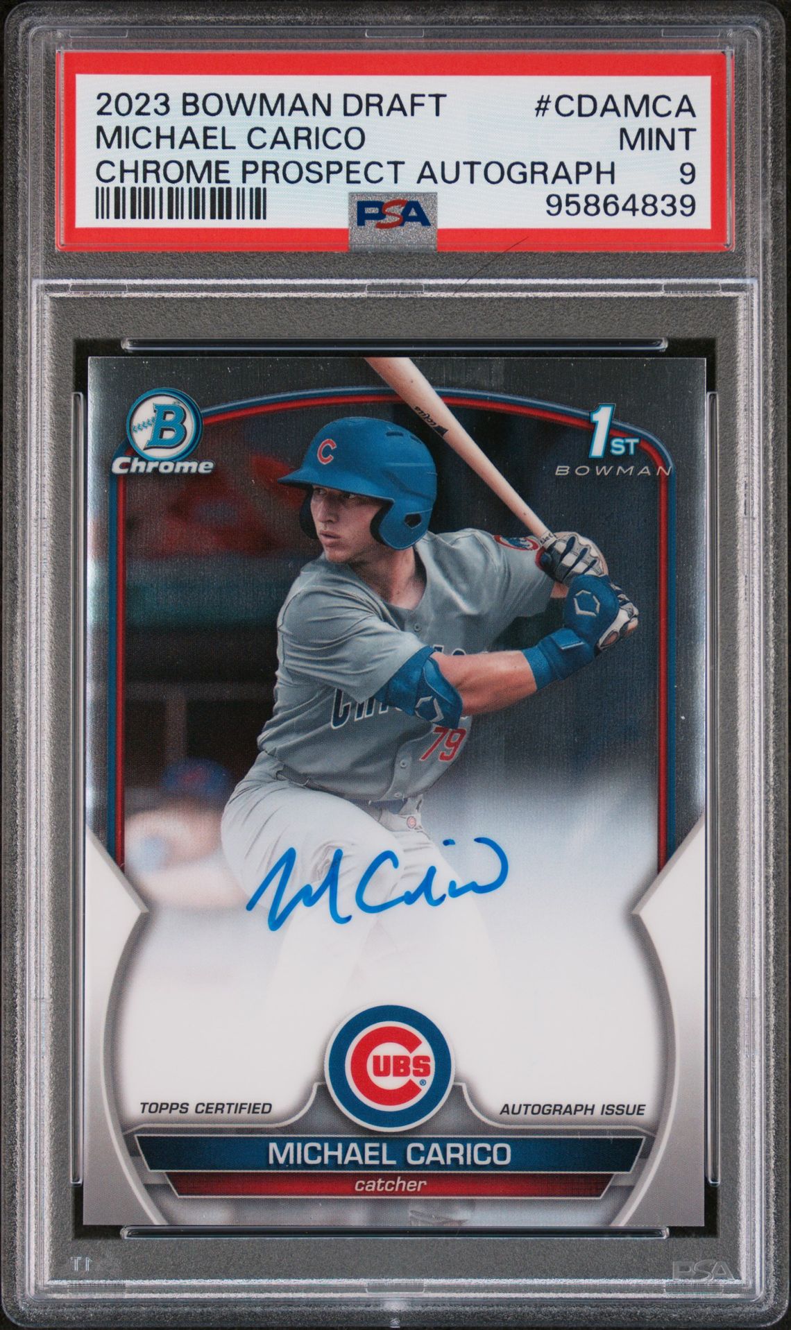 2023 Bowman BOWMAN DRAFT CHROME PROSPECT AUTOGRAPH #CDAMCA Michael Carico front