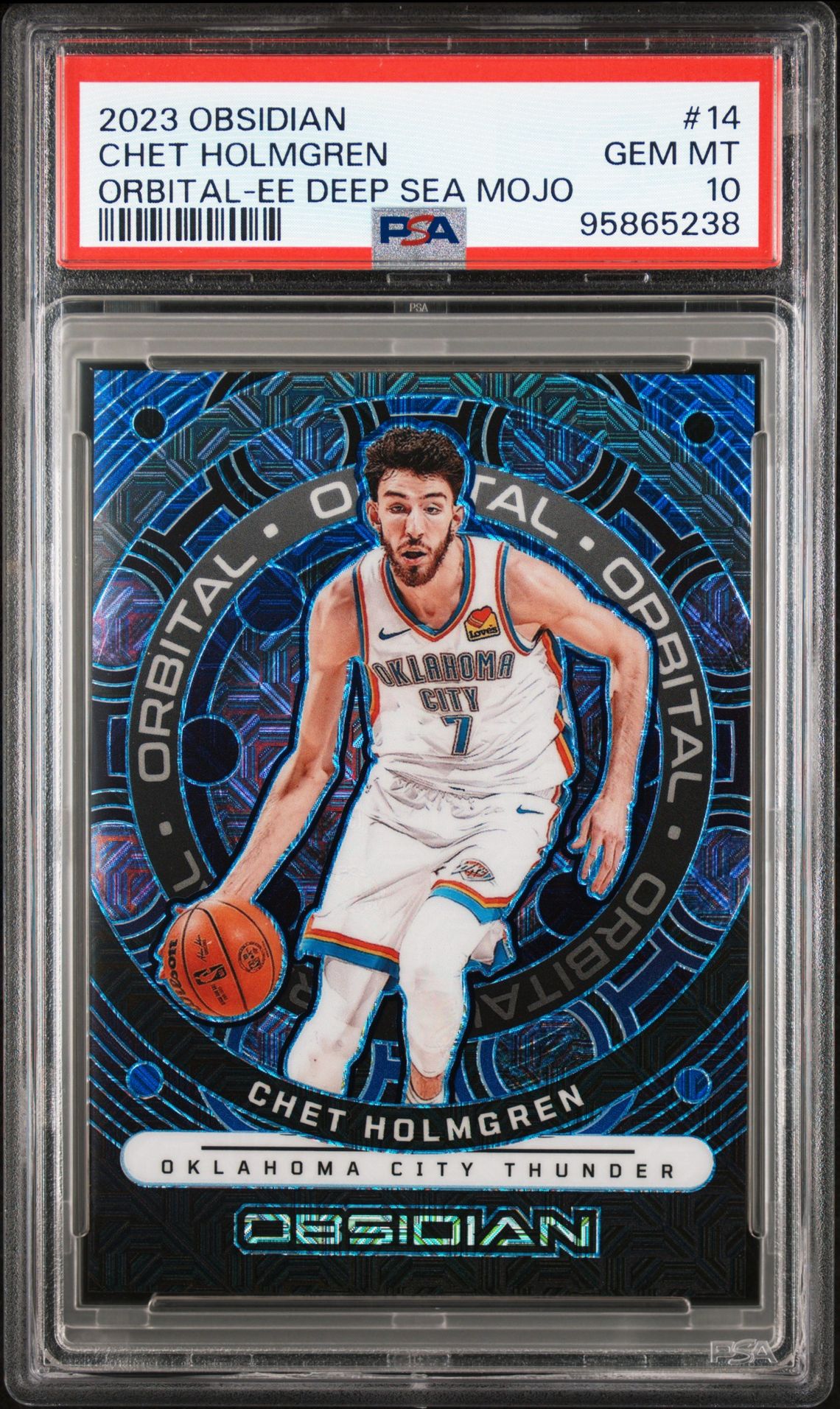 2023 Panini PANINI OBSIDIAN ORBITAL EE DEEP SEA MOJO #14 Chet Holmgren front