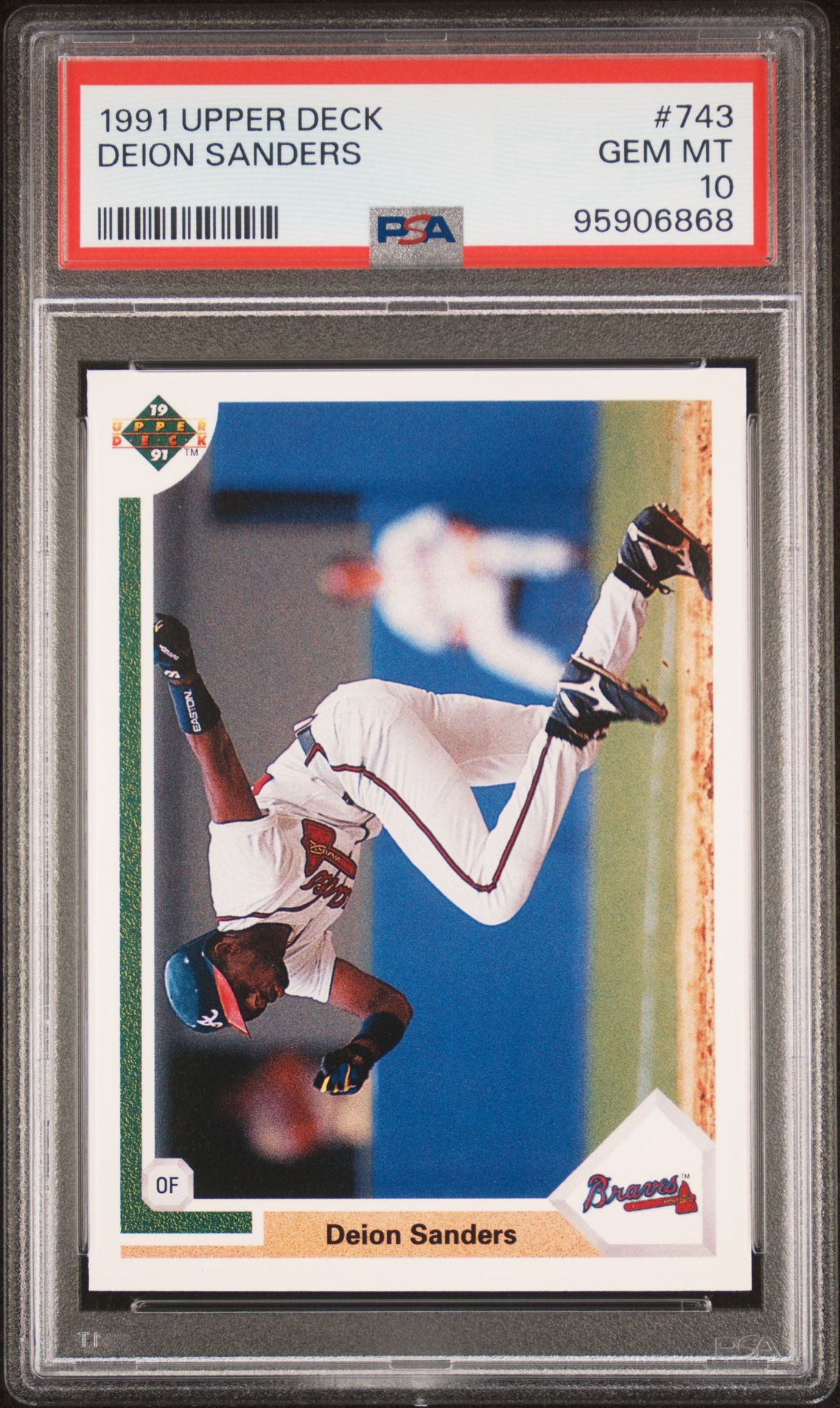 1991 Upper Deck Deion Sanders #743 Gem Mt 10 front