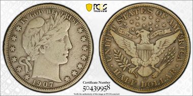 1907-D 50C VF25