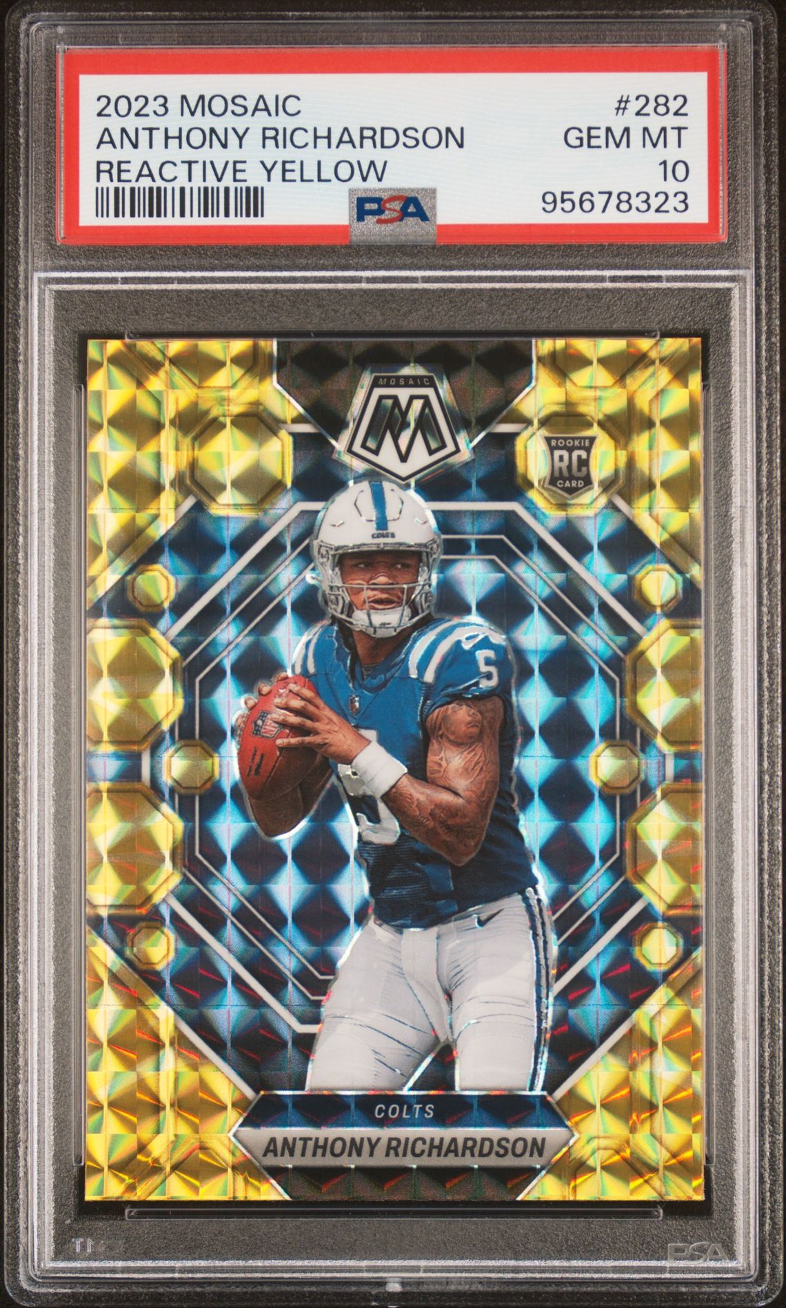 2023 Panini PANINI MOSAIC REACTIVE YELLOW #282 Anthony Richardson front