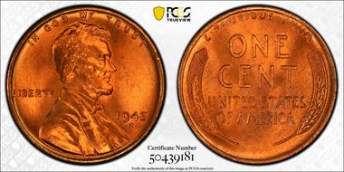 1945-D 1C MS67+ RD