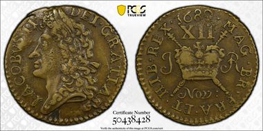 1689 Nov Shil S-6581E Gun Money XF45