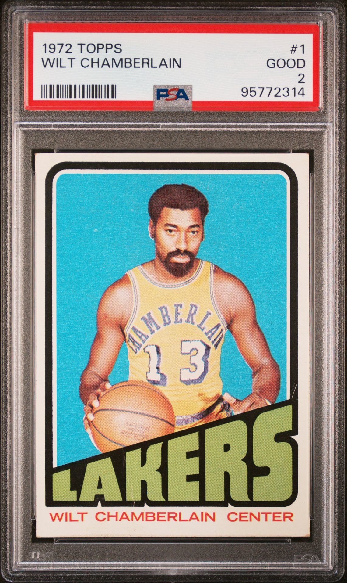 1972 Topps #1 Wilt Chamberlain front