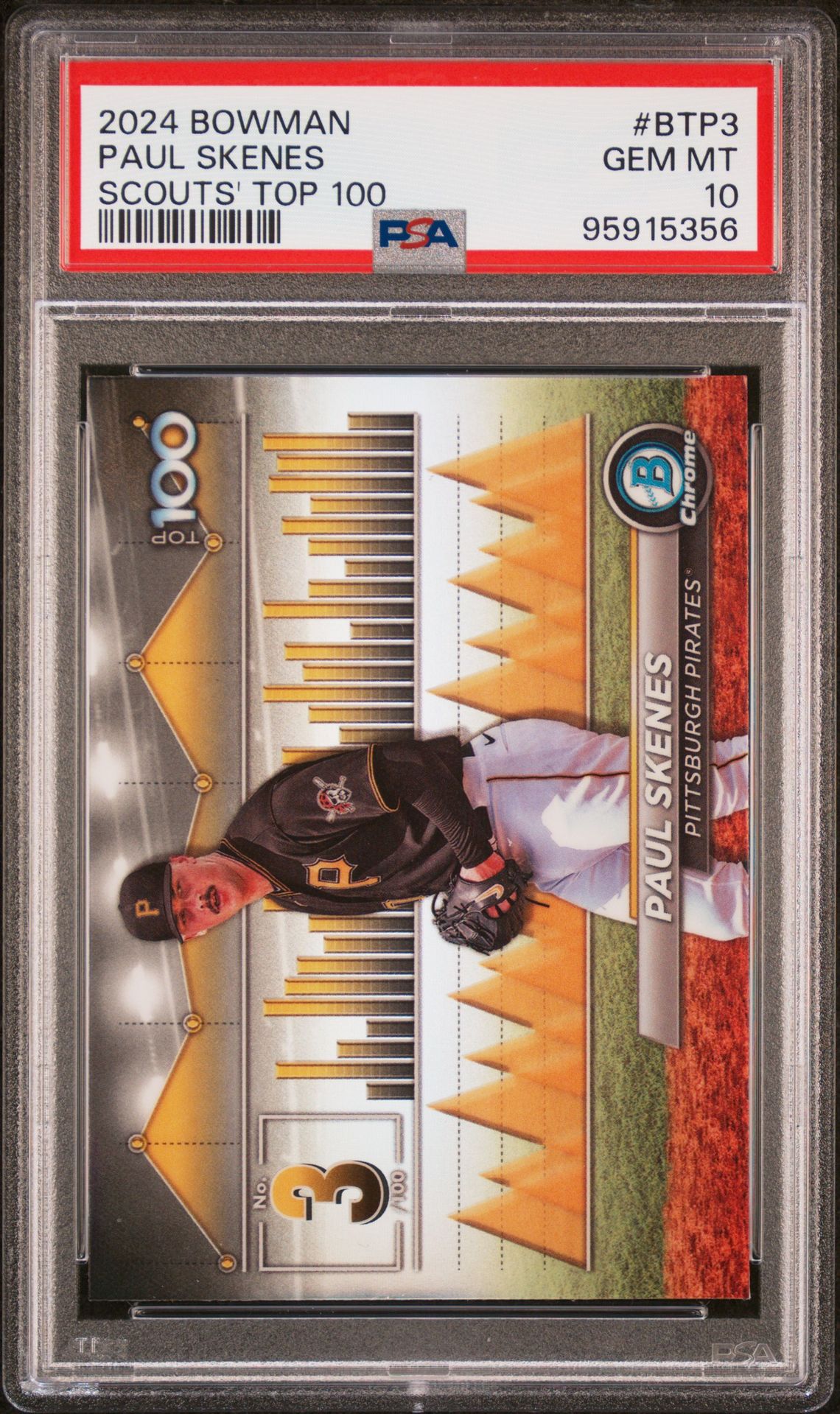 2024 Bowman BOWMAN BOWMAN SCOUTS' TOP 100 #BTP3 Paul Skenes front