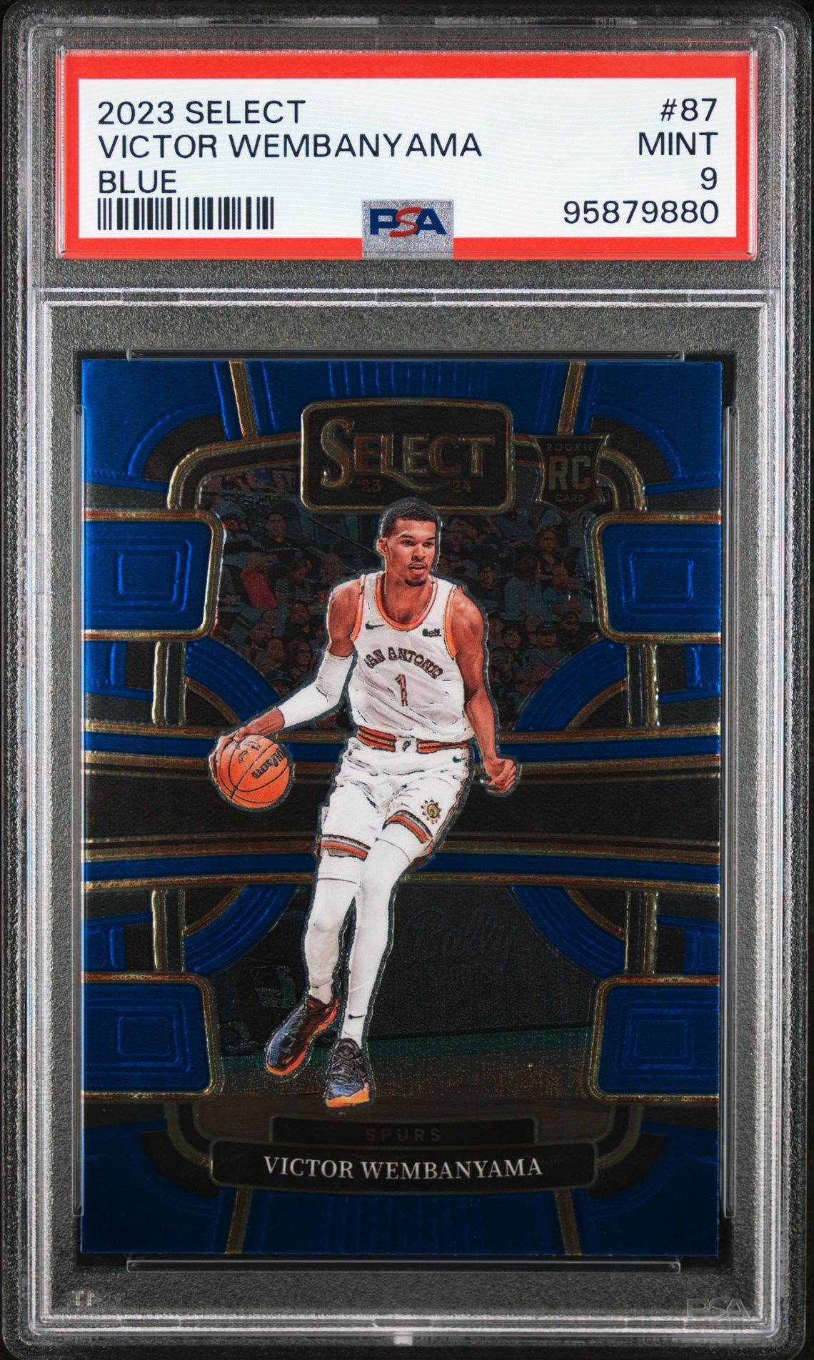 2023 Panini Select Victor Wembanyama #87 (Blue) Mint 9 front