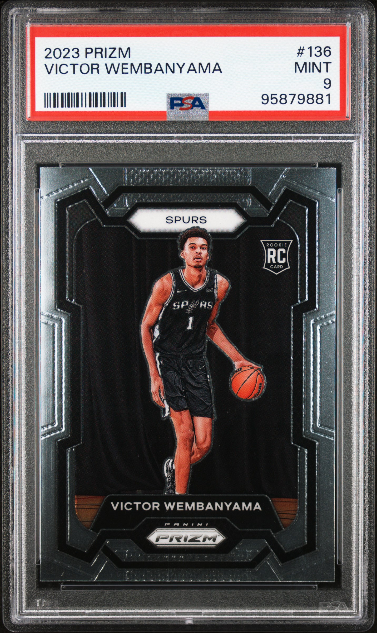 2023 Panini Prizm Victor Wembanyama #136 Mint 9 front