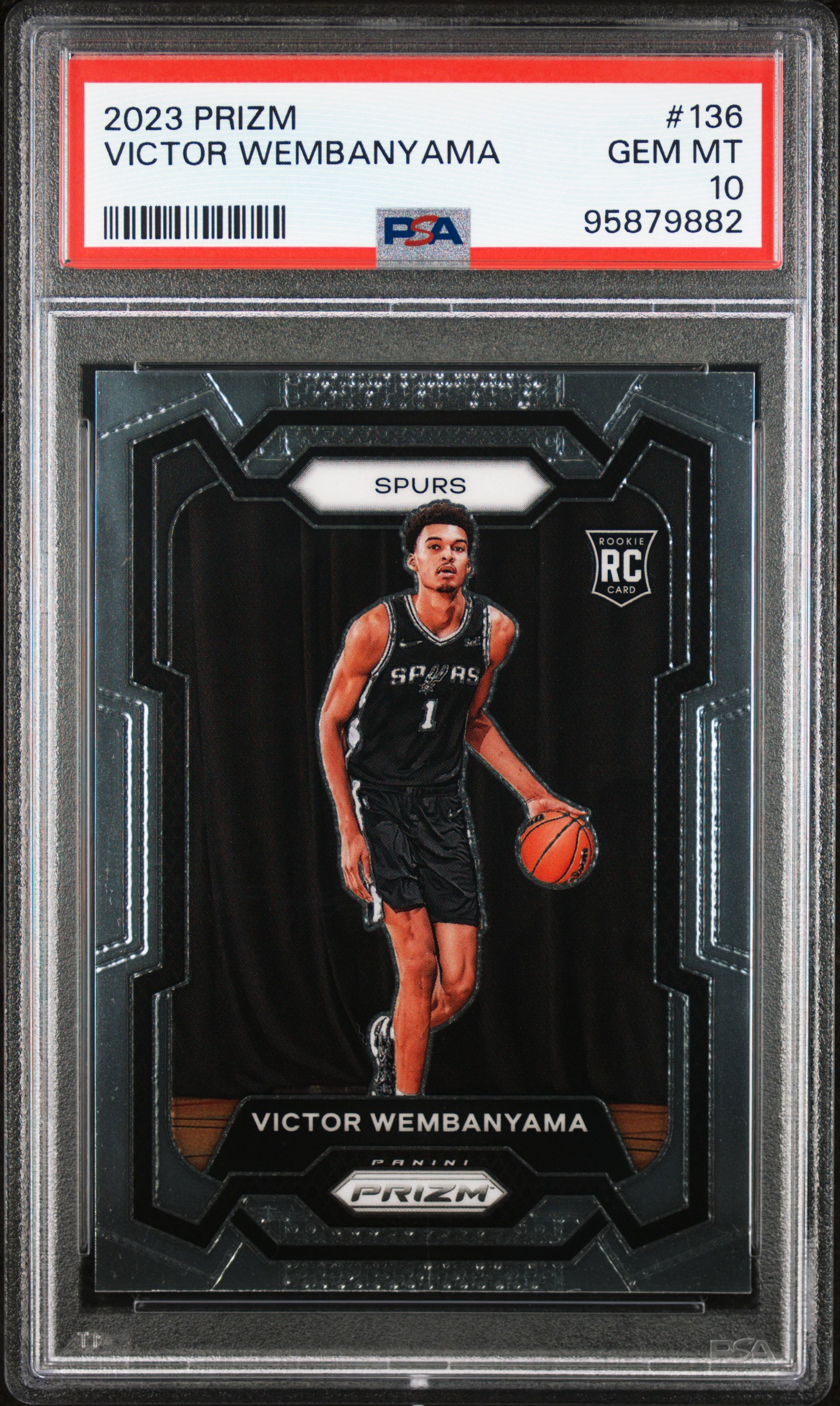 2023 Panini Prizm Victor Wembanyama #136 Gem Mt 10 front