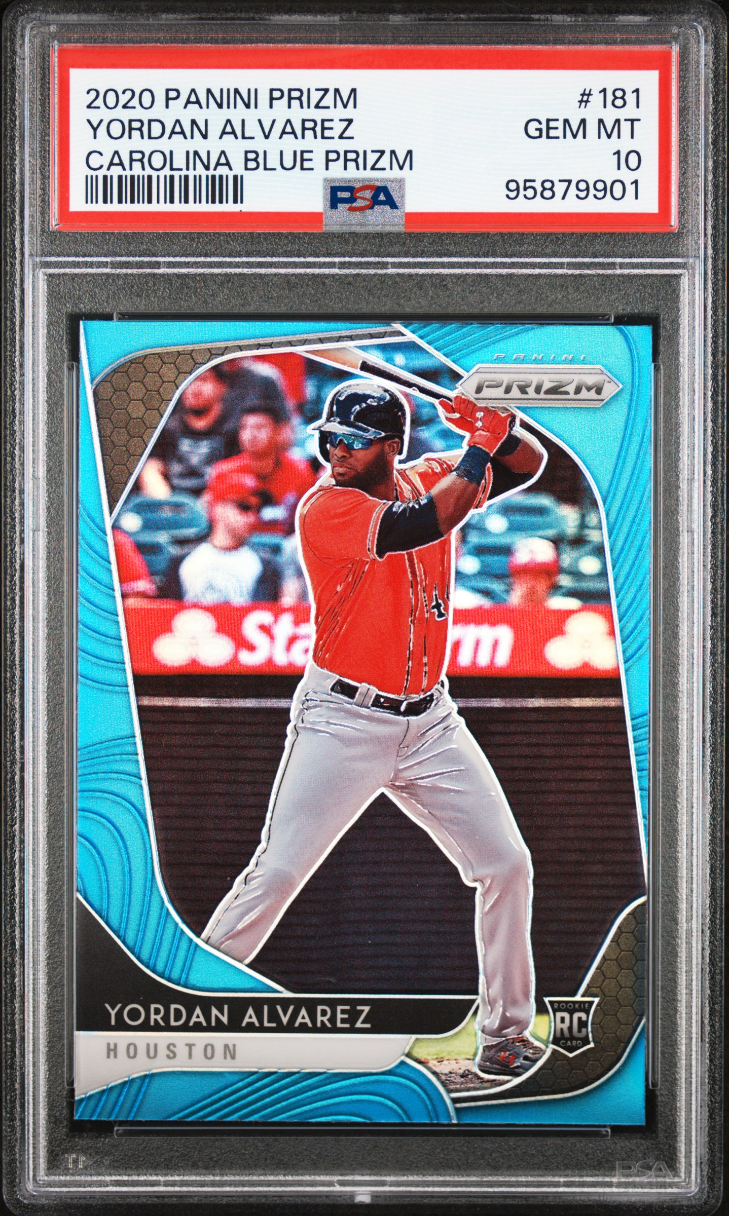 2020 Panini Prizm Yordan Alvarez #181 (Carolina Blue Prizm) Gem Mt 10 front