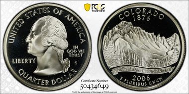 2006-S 25C Colorado Silver PR70DCAM