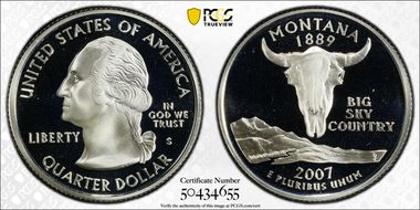 2007-S 25C Montana Silver PR69DCAM
