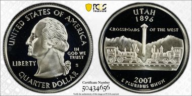 2007-S 25C Utah Silver PR70DCAM