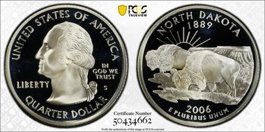 2006-S 25C North Dakota Silver PR69DCAM