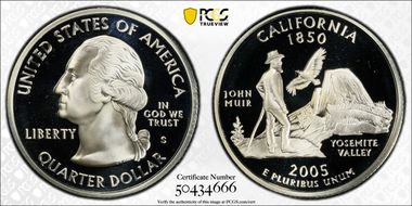 2005-S 25C California  Silver PR69DCAM