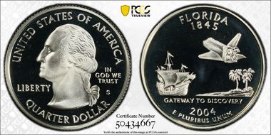2004-S 25C Florida Silver PR70DCAM