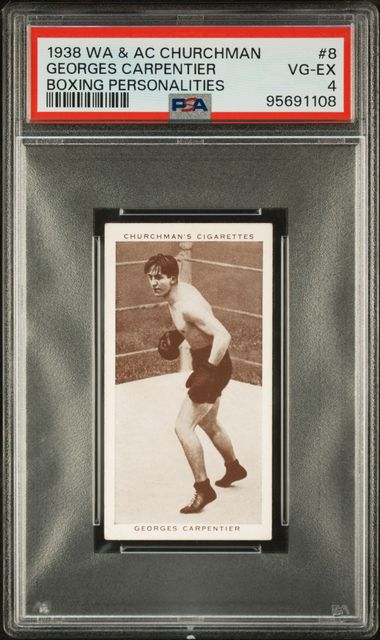 1938 W.A. & A.C. CHURCHMAN BOXING PERSONALITIES #8 Georges Carpentier front