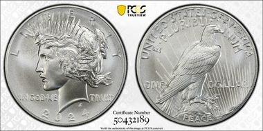 2024 $1 Peace Dollar First Strike MS70