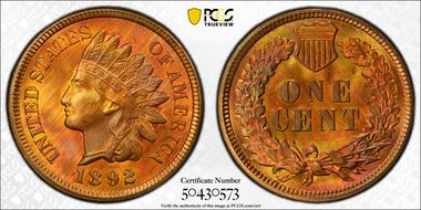 1892 1C MS65RB