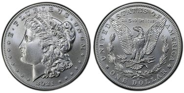 2021-D $1 Morgan Dollar 100th Anniversary First Strike MS69